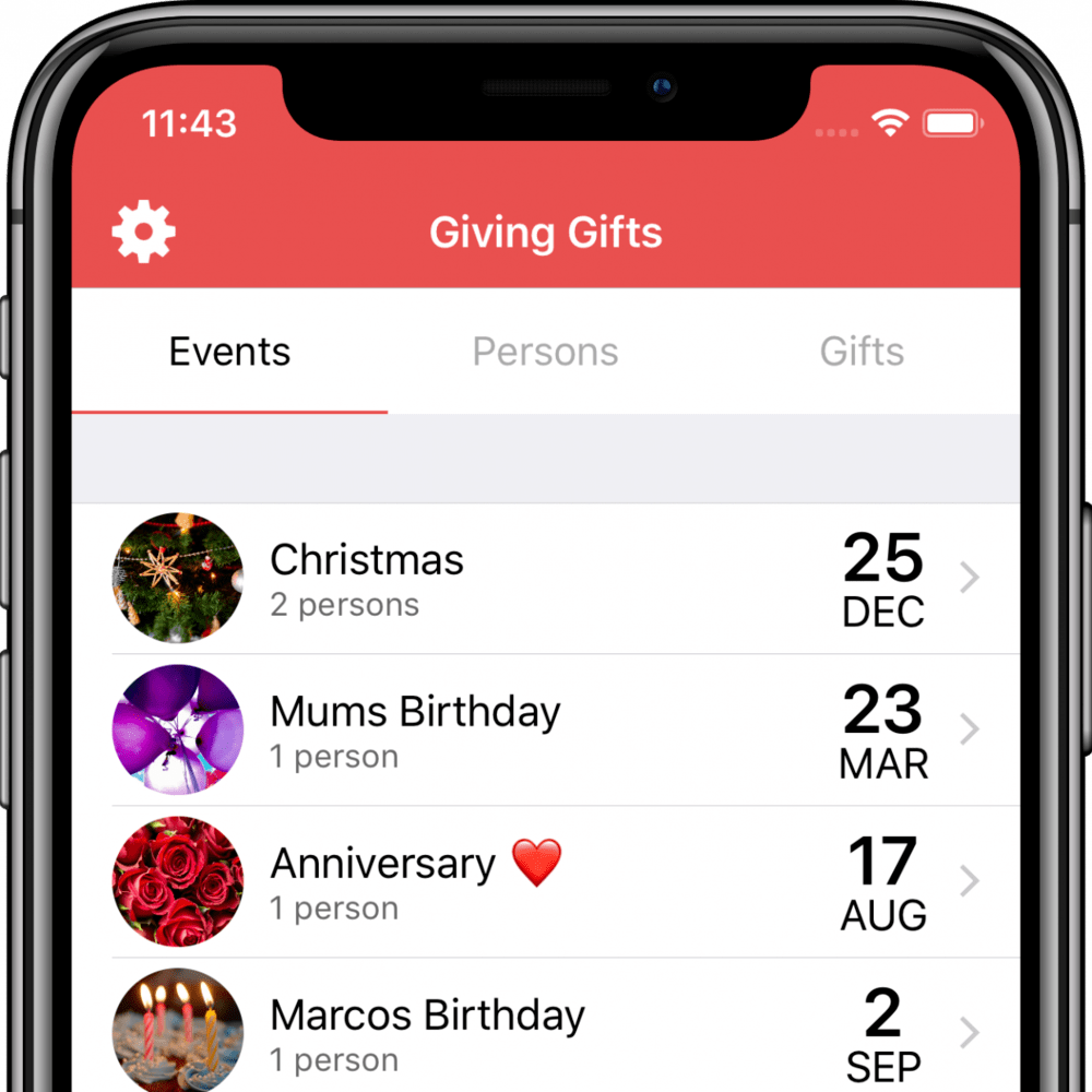 Giving Gifts App